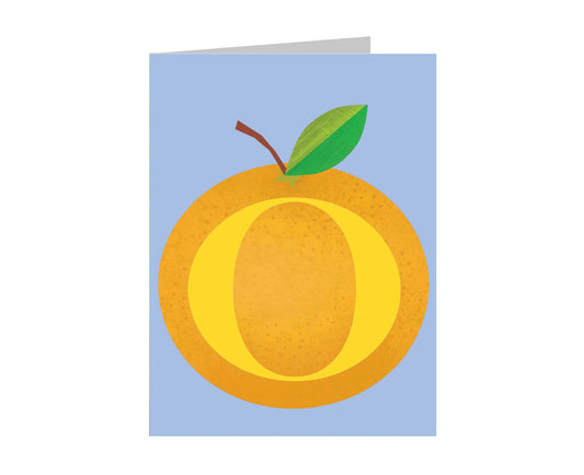 O for Orange Mini Letter Card
