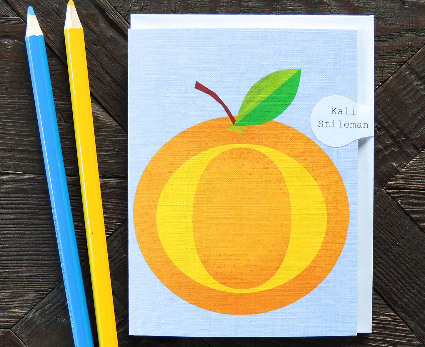 O for Orange Mini Letter Card