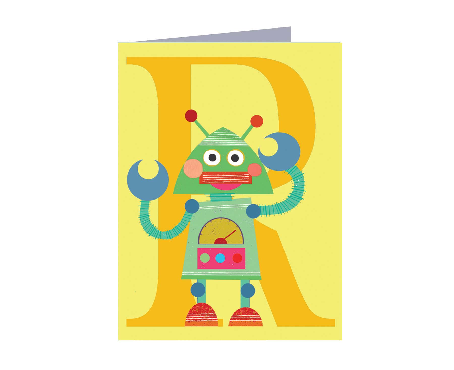 R for Robot Mini Letter Card – The Letter Arty