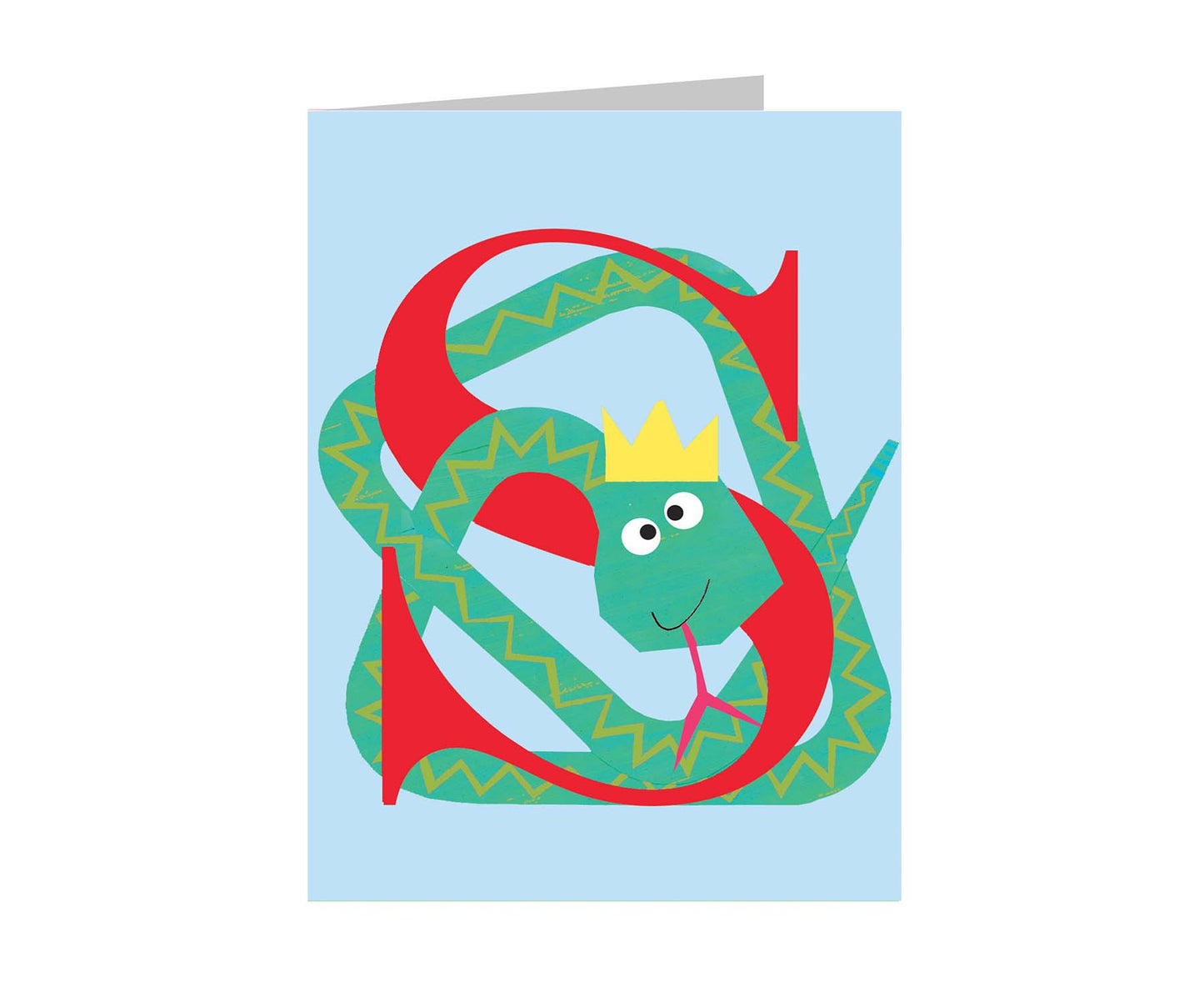 S for Snake Mini Letter Card