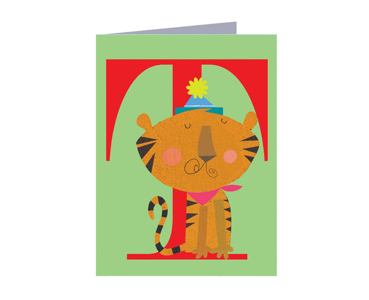 T for Tiger Mini Letter Card