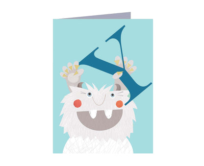 Y for Yeti Mini Letter Card