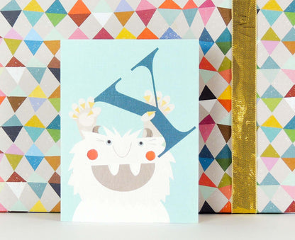 Y for Yeti Mini Letter Card