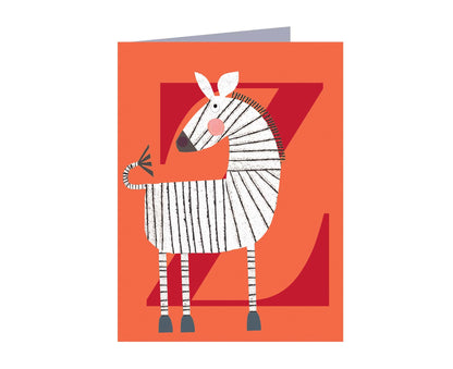 Z for Zebra Mini Letter Card