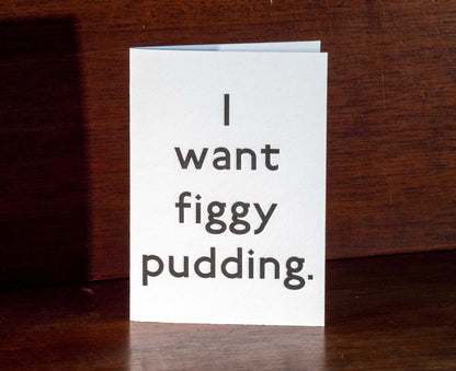 Figgy Pudding Letterpress Christmas Card