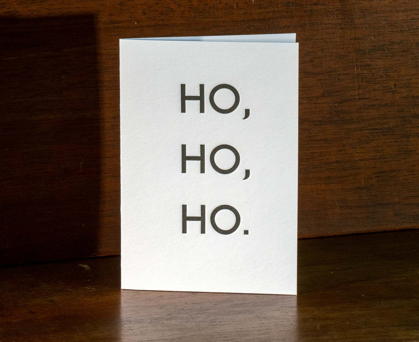 Ho, Ho, Ho Letterpress Christmas Card