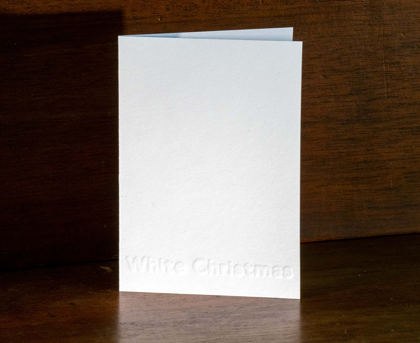 White Christmas Letterpress Christmas Card