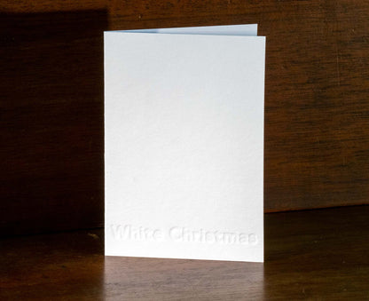 White Christmas Letterpress Christmas Card