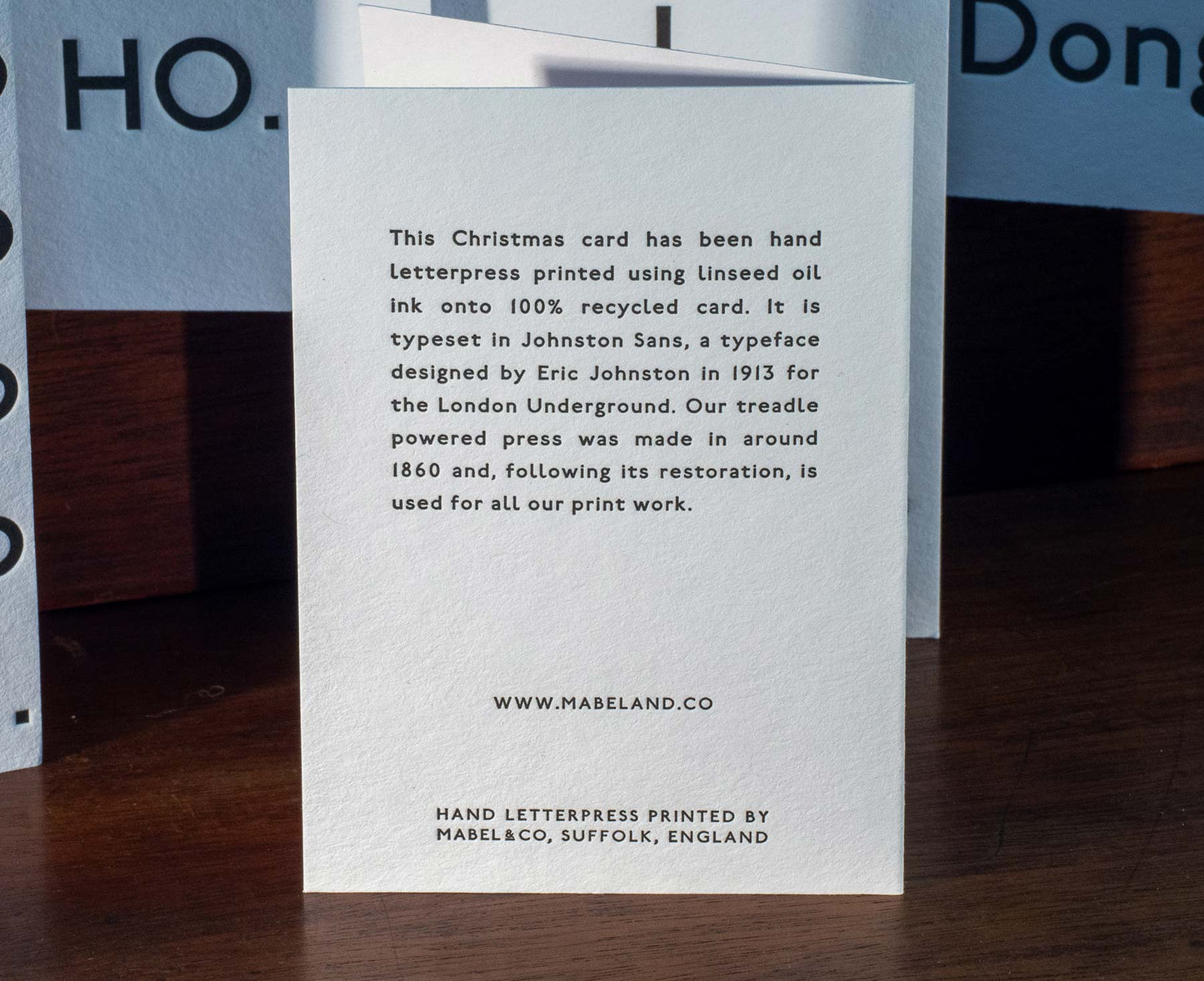 Bah, Humbug Letterpress Christmas Card
