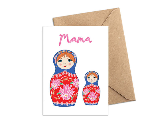 Mama Russian Dolls Mother's Day Card