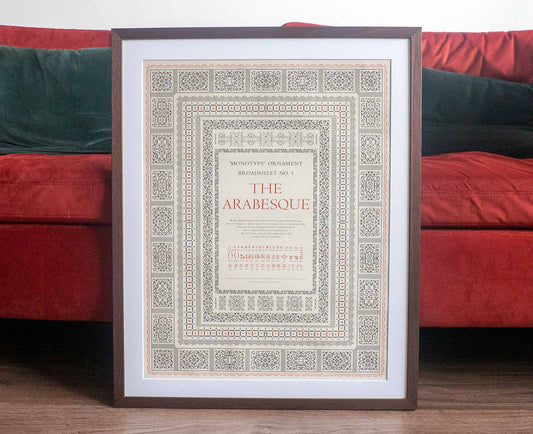 Monotype Ornaments Broadsheet No. 1 The Arabesque Framed Poster