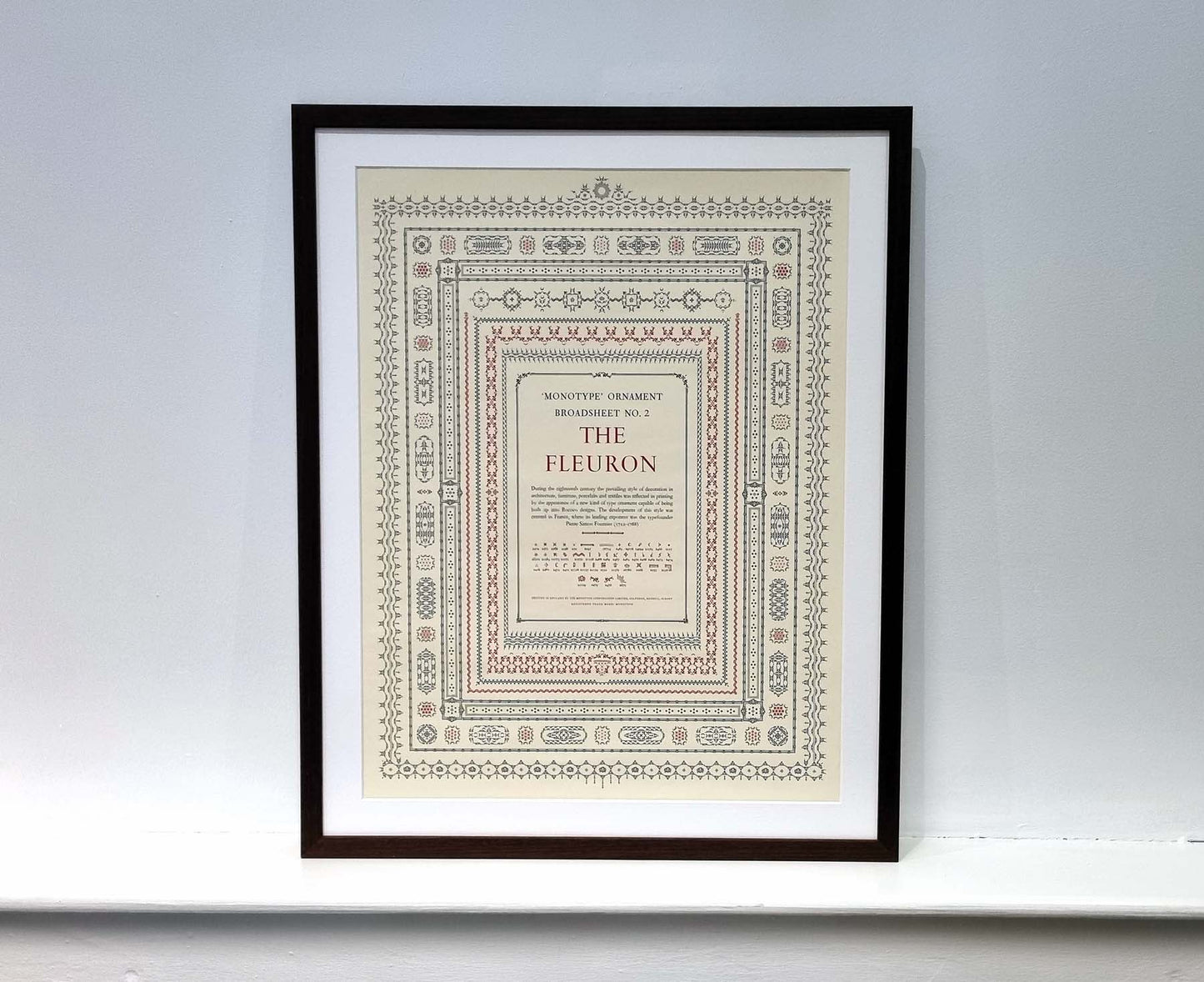 Monotype Ornaments Broadsheet No. 2 The Fleuron Framed Poster