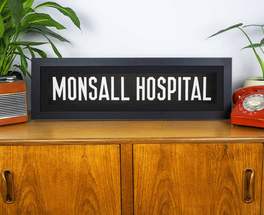 Monsall Hospital 1969 Framed Bus Blind