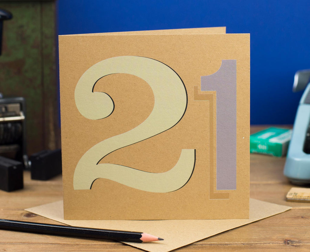 21st Birthday Number Card