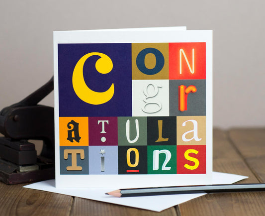 Congratulations letters card