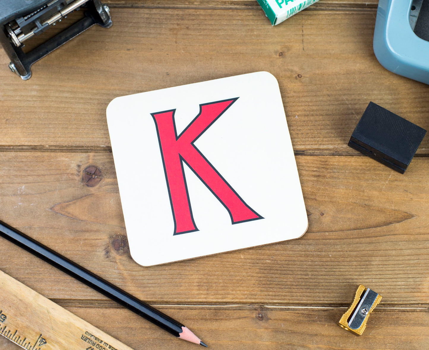 'K' Letter Coaster