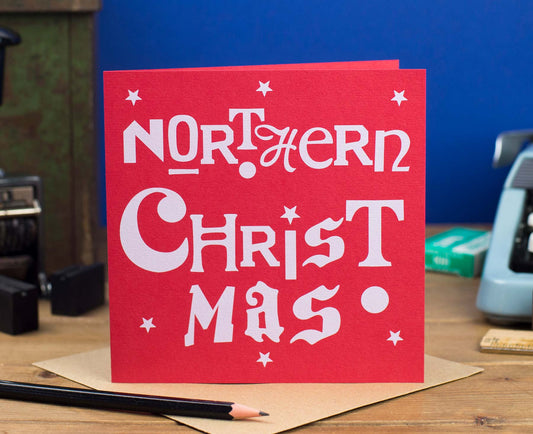 Northern Christmas Red Christmas card