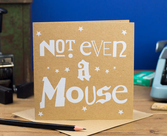 Not Even A Mouse Kraft Christmas card