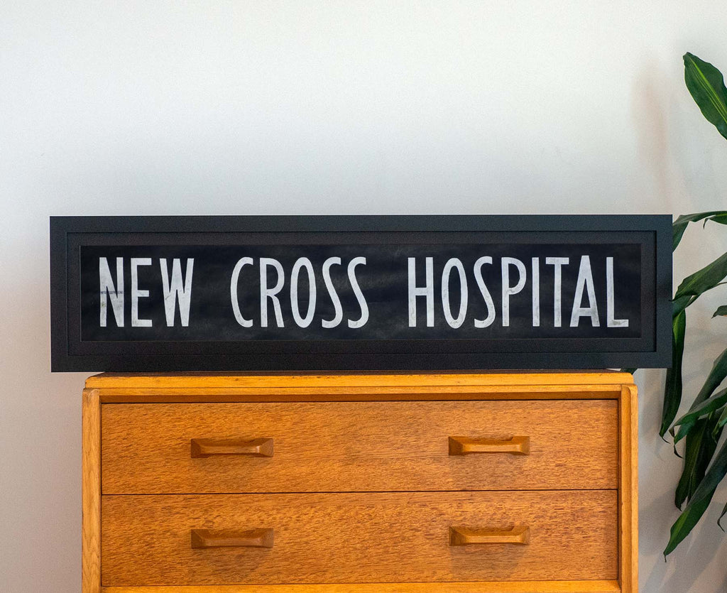 New Cross Hospital 1986 Framed Bus Blind