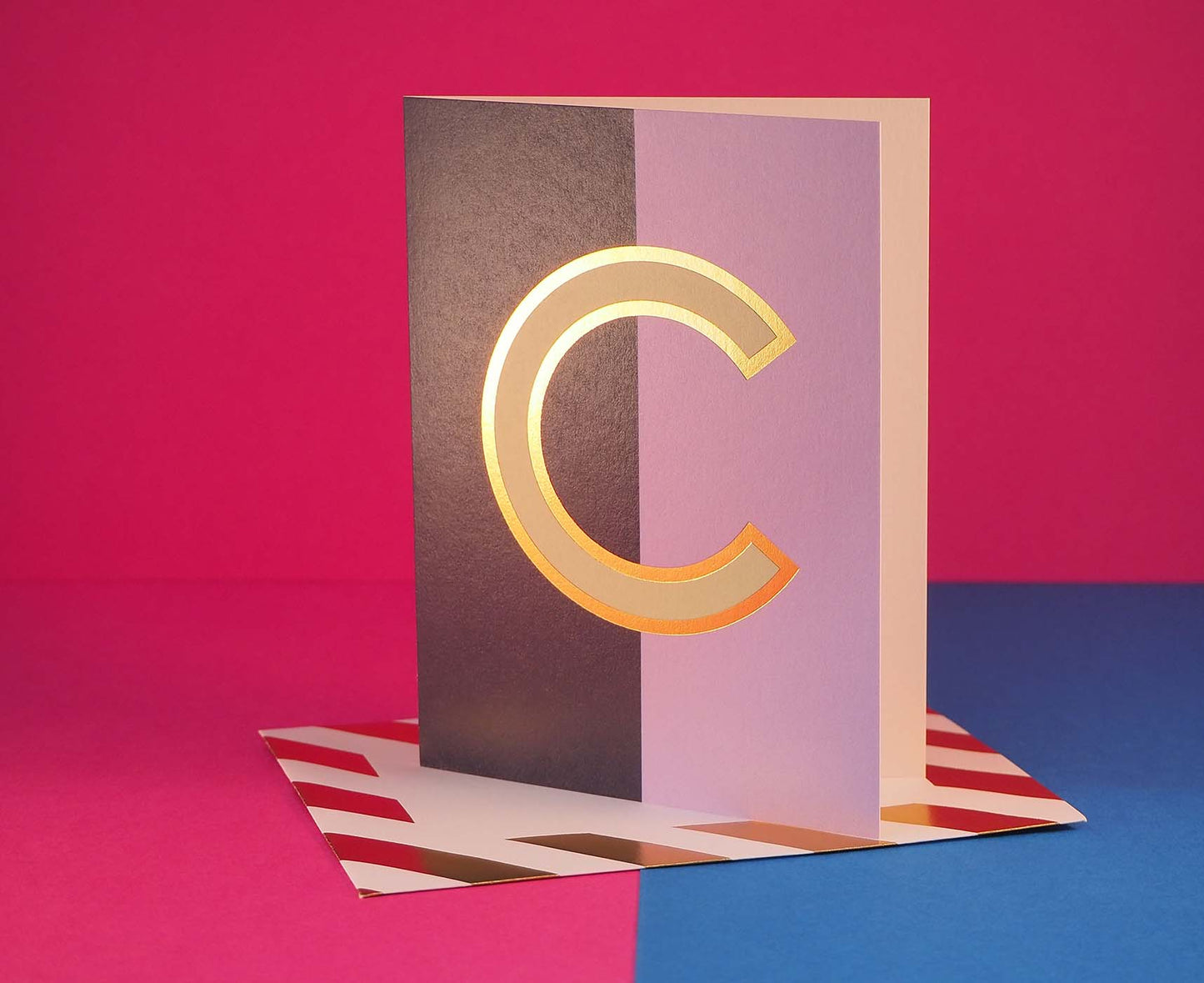 Nixie C foiled letter card