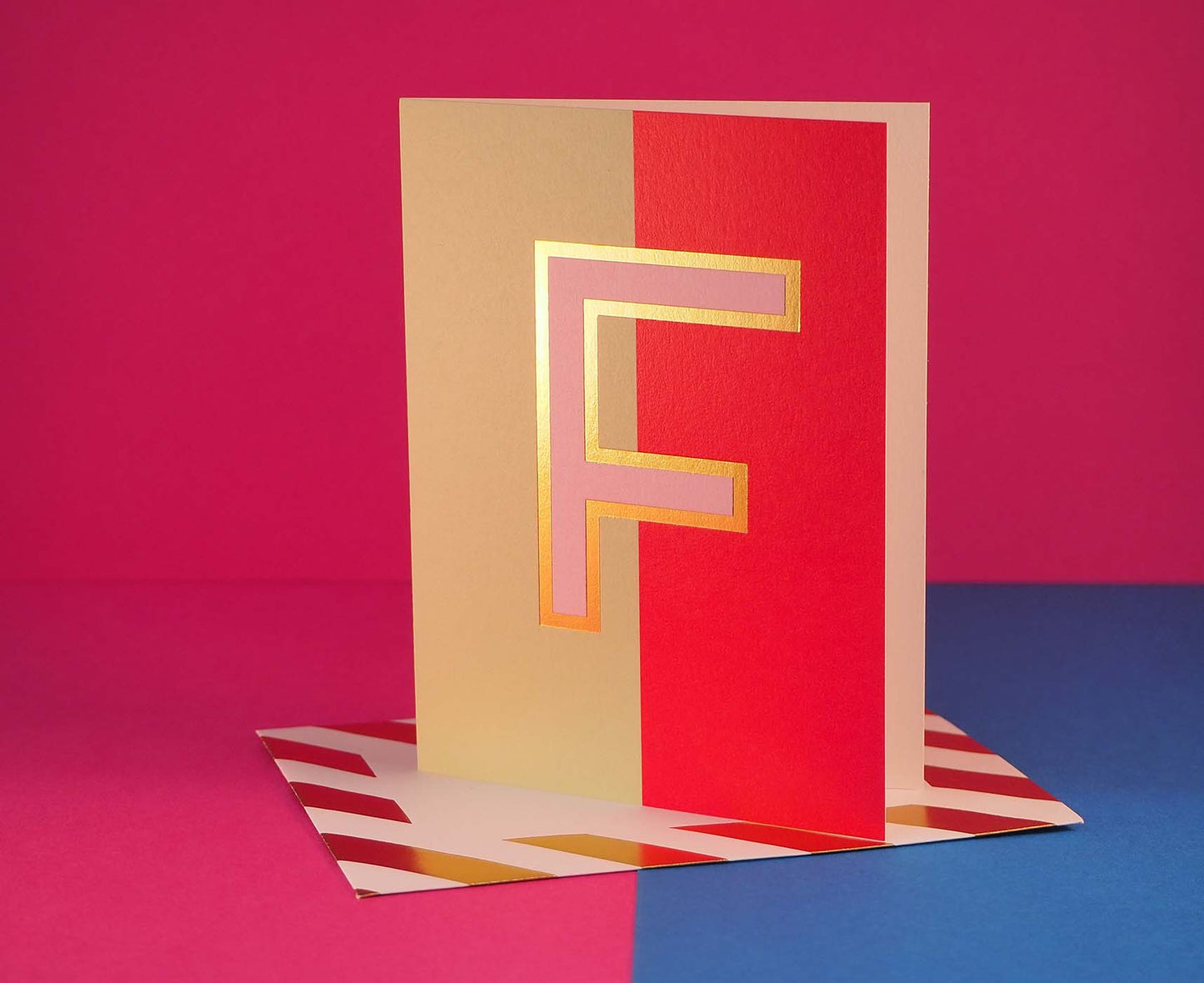 Nixie F foiled letter card