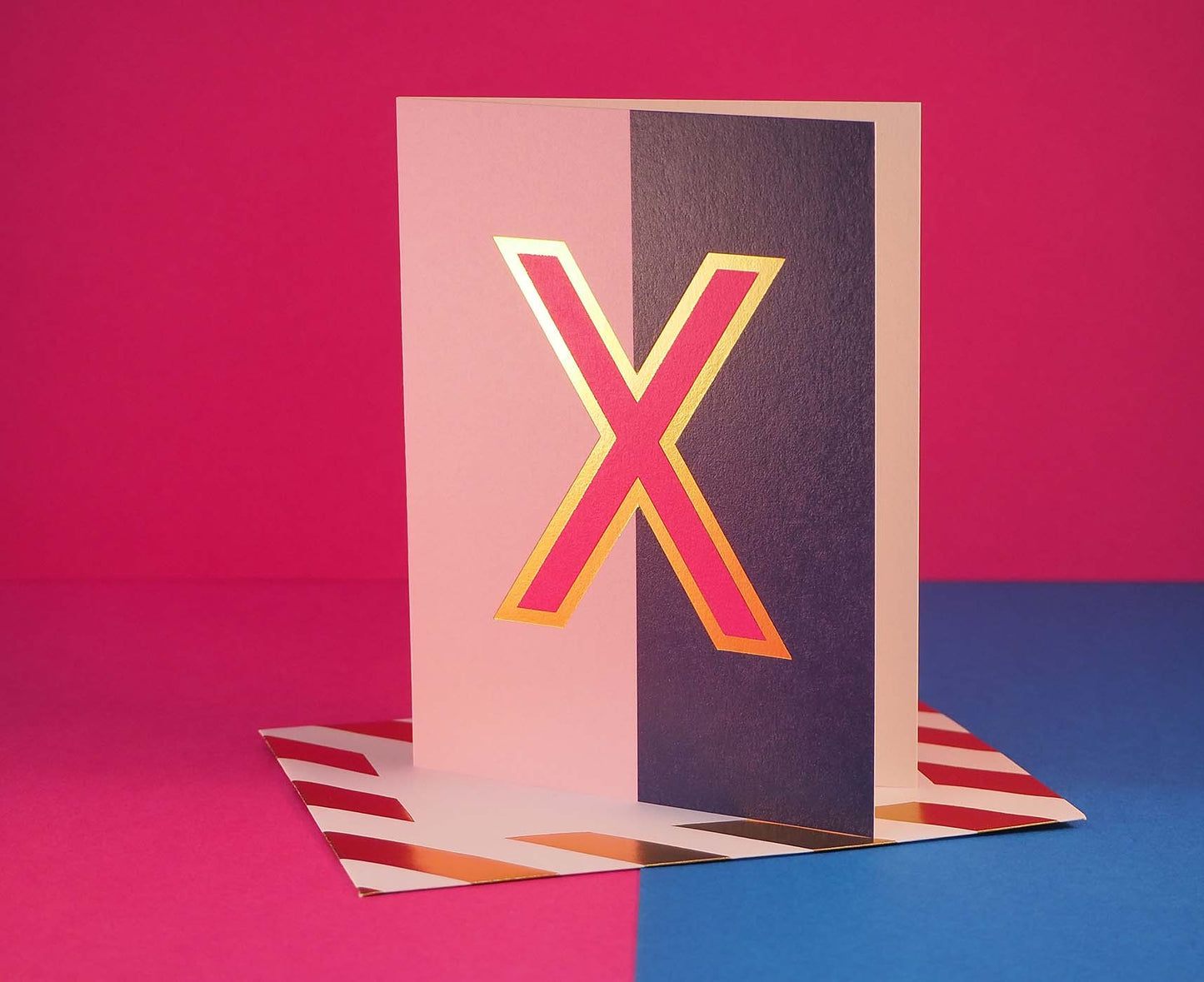 Nixie X foiled letter card