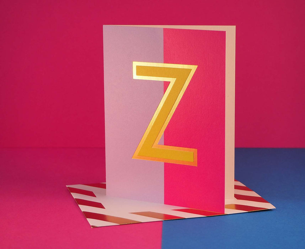 Nixie Z foiled letter card