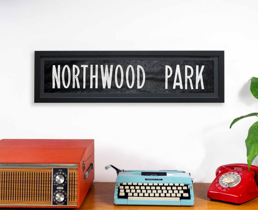 Northwood Park 1986 Framed Bus Blind