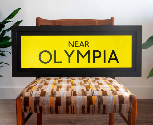 Olympia Framed Yellow London Bus Blind