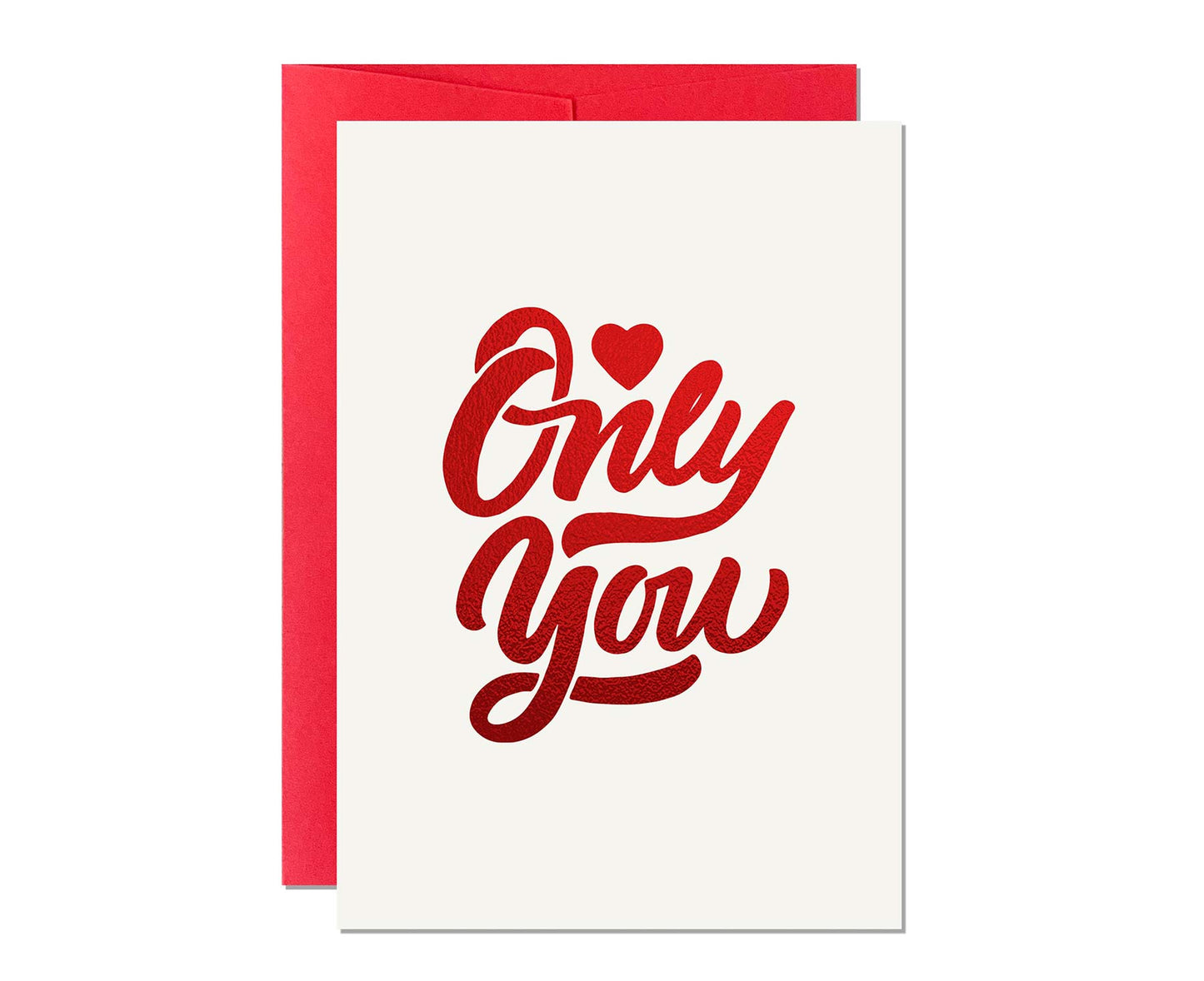 Only You Glitter Foiled Valentines Card