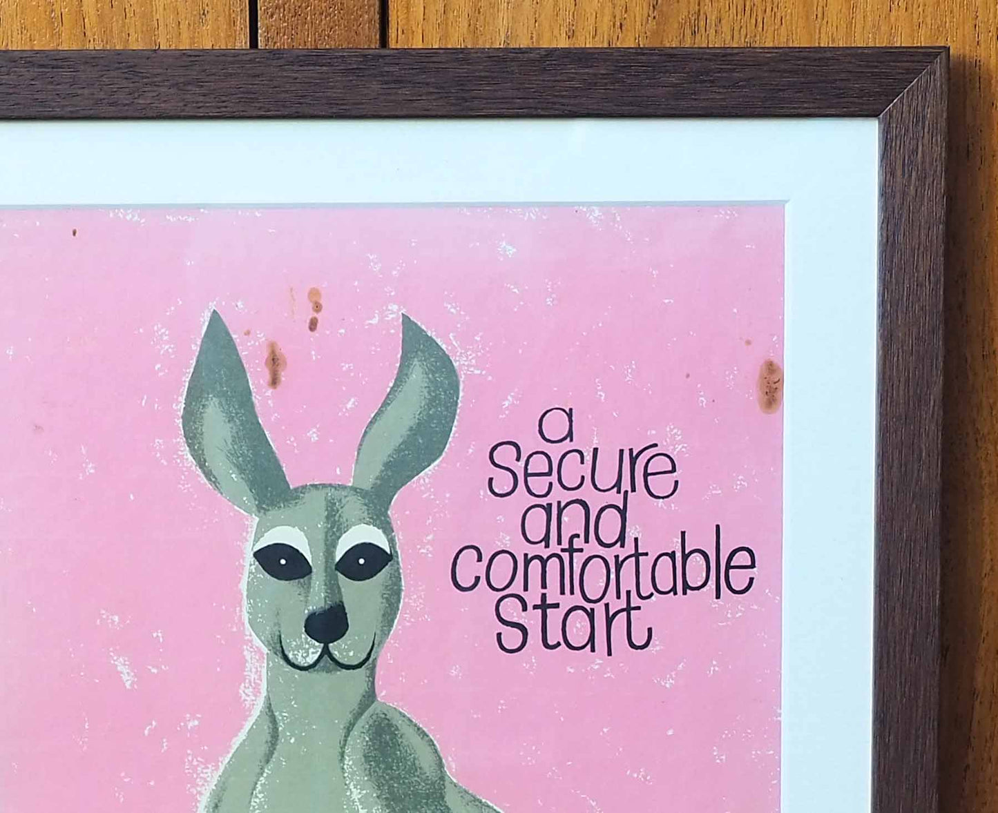 Post Office Kangaroo Framed 1960s Vintage Promotional Card