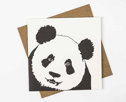 Panda Letterpress card