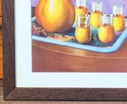 Pear Ice Bucket Framed 1960s Vintage Ad