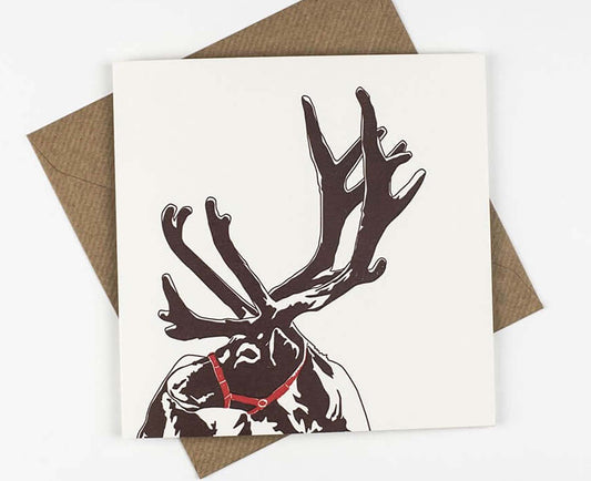 Reindeer Letterpress Christmas card