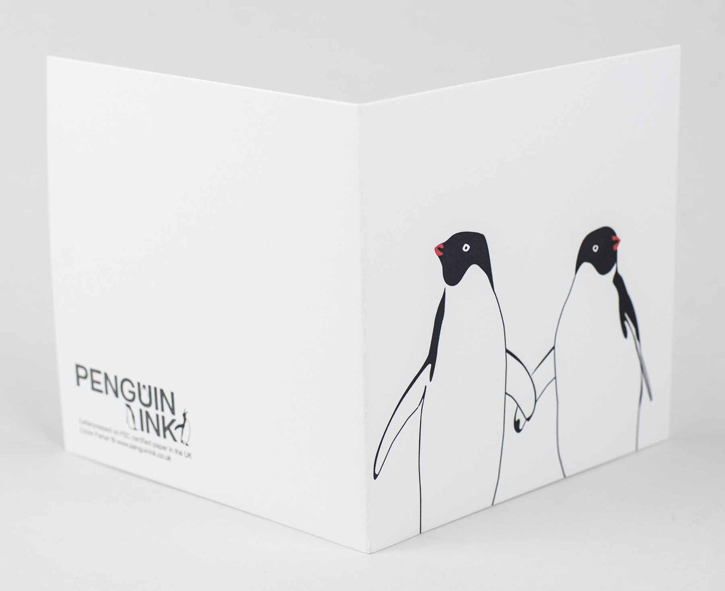 Penguins in Love Letterpress card
