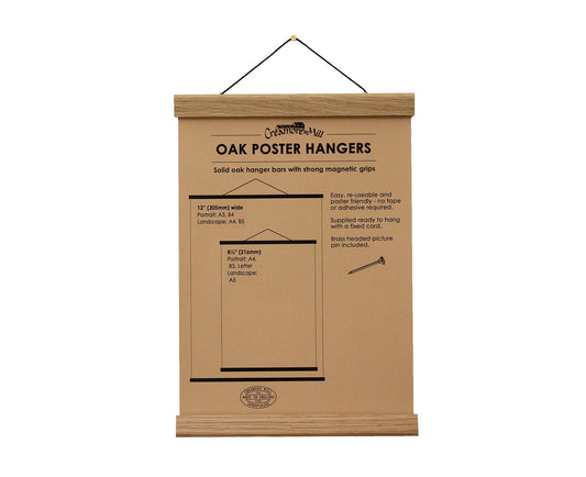 Oak poster hanger