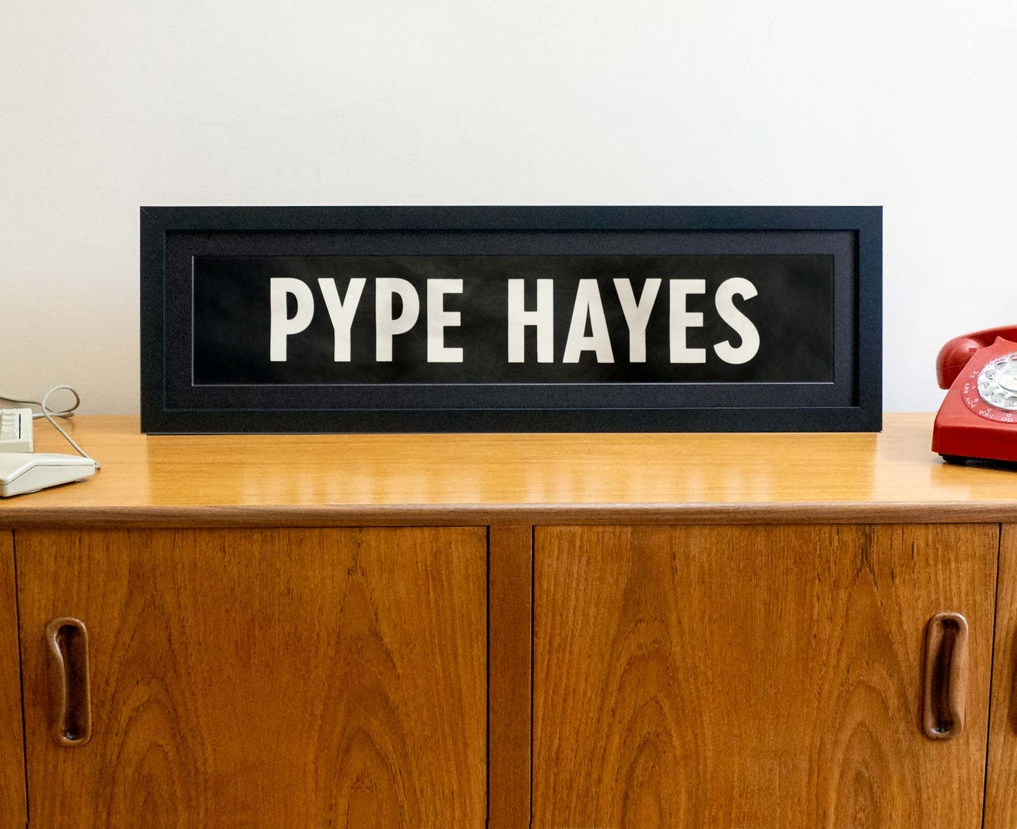 Pype Hayes 1980s framed original bus blind