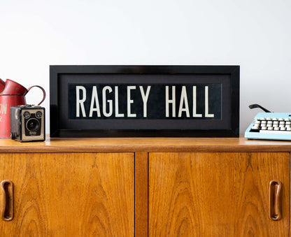 Ragley Hall 1960s framed bus blind