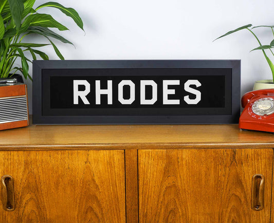 Rhodes 1969 Framed Bus Blind