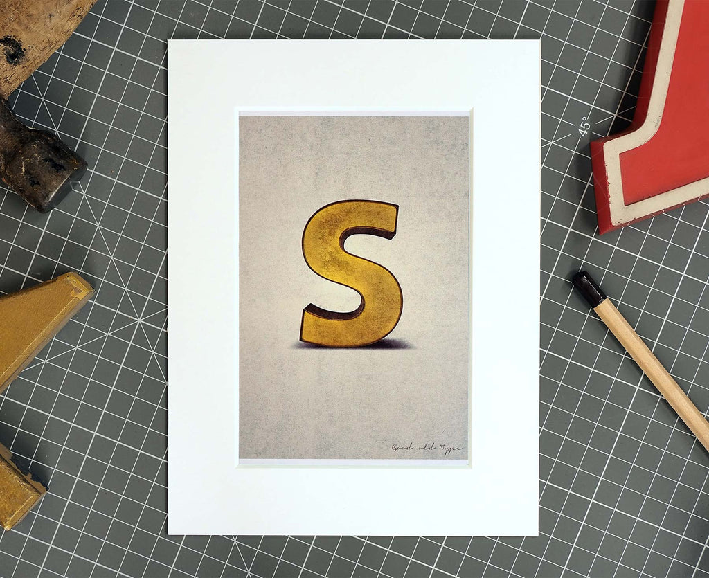 Letter S Salvaged Signage postcard