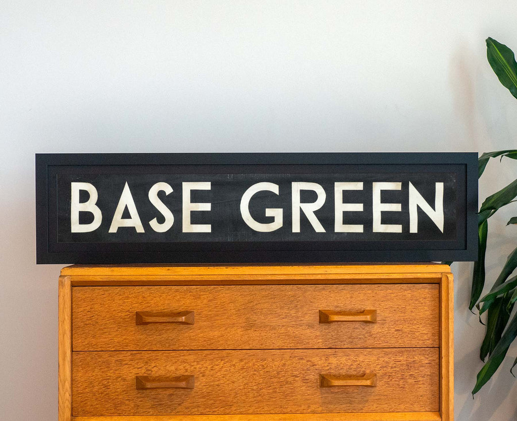 Base Green 1971 Framed Bus Blind