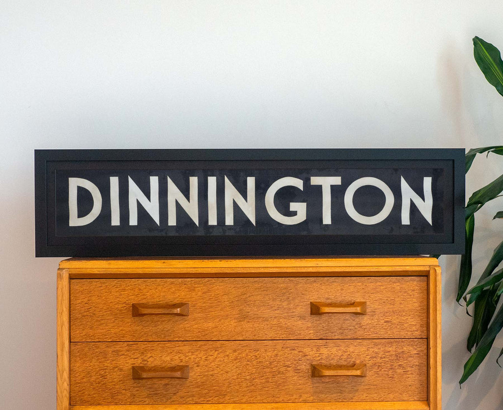 Dinnington 1971 Framed Bus Blind