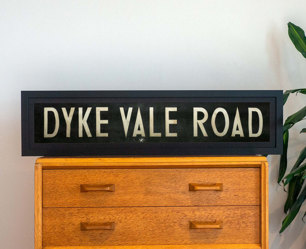 Dyke Vale Road 1971 Framed Bus Blind