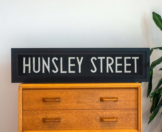 Hunsley Street 1971 Framed Bus Blind