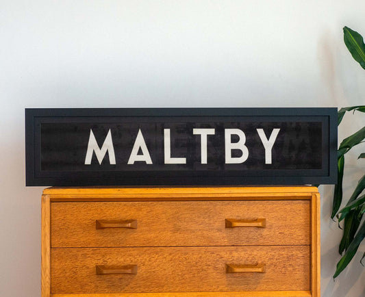 Maltby 1971 Framed Bus Blind