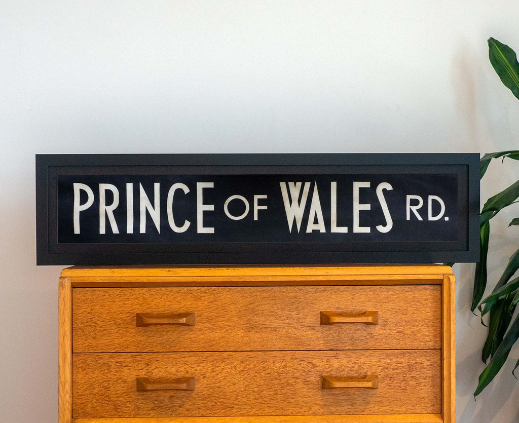 Prince of Wales Road 1971 Framed Bus Blind