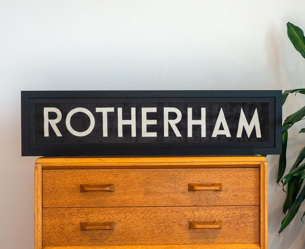 Rotherham 1971 Framed Bus Blind