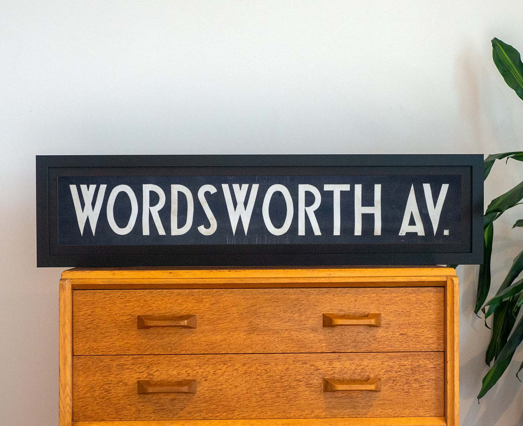 Wordsworth Avenue 1971 Framed Bus Blind
