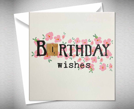 Birthday Wishes Letter Tile Birthday Card