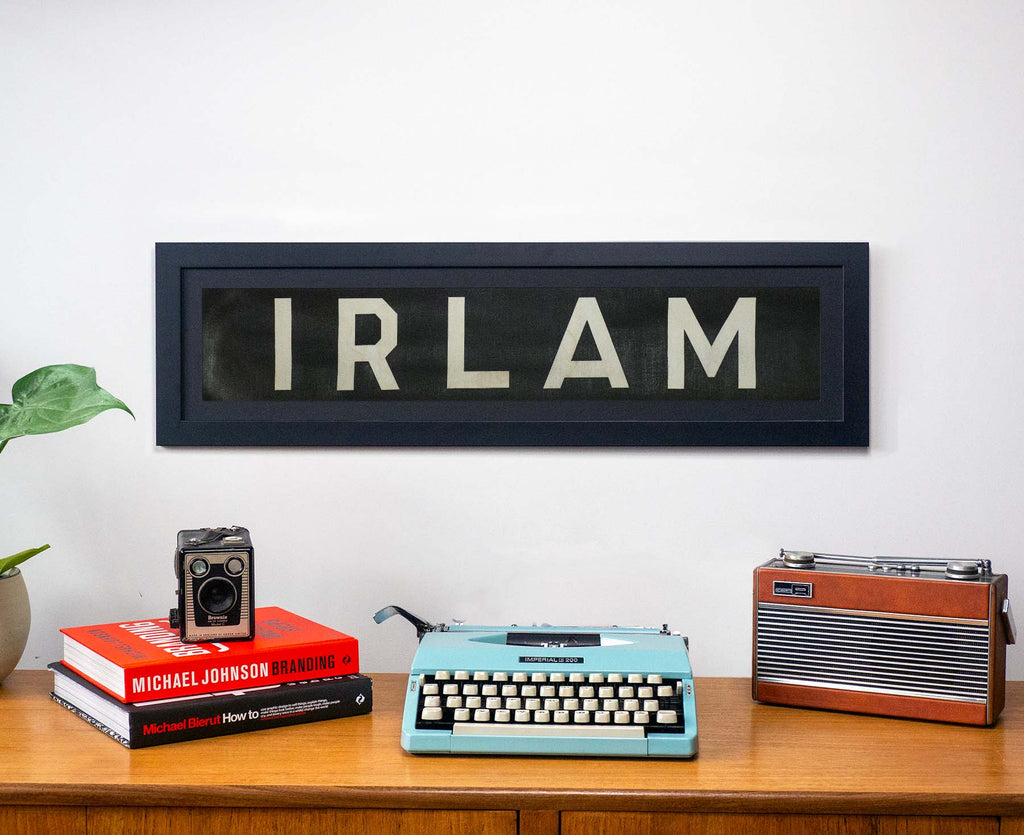 Irlam 1960s Framed Bus Blind